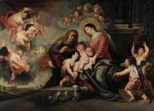 Schut Cornelis - Vergine con il Bambino e Sant'Anna