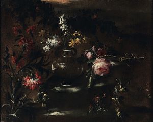 Natura morta con vasi di fiori  - Asta Dipinti Antichi - Associazione Nazionale - Case d'Asta italiane
