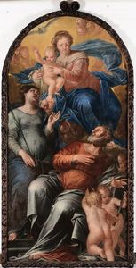 LIBERI PIETRO - Madonna con Bambino, Santa Apollonia, San Bartolomeo e putti