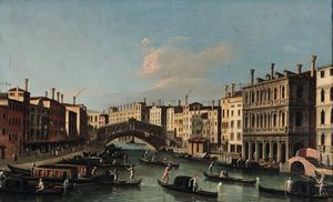 Domenichini, Maestro della Fondazione Langmatt Apollonio - Veduta del Canal Grande con il ponte di Rialto