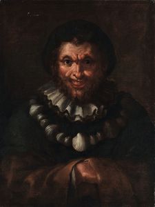 Ritratto di uomo con collana di conchiglie  - Asta Dipinti Antichi - Associazione Nazionale - Case d'Asta italiane
