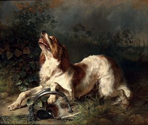 Ranftl Johann Matthias : Il cane nella tagliola  - Asta Dipinti Antichi - Associazione Nazionale - Case d'Asta italiane