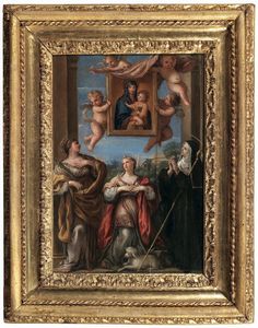 Berrettini Pietro - Madonna con il Bambino, Sante e angeli