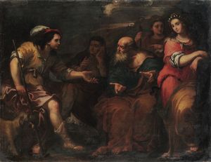 Magnasco Stefano - Labano, Rachele e Lia accolgono Giacobbe