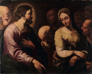 Cristo e l'Adultera  - Asta Dipinti Antichi - Associazione Nazionale - Case d'Asta italiane