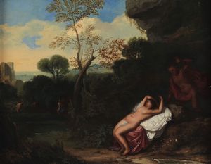 van Poelenburch Cornelis : La morte di Procri  - Asta Dipinti Antichi - Associazione Nazionale - Case d'Asta italiane