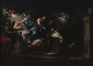 Bardellino Pietro - Apparizione della Beata Vergine a un santo frate