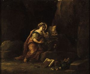 Teniers David : Maddalena penitente  - Asta Dipinti Antichi - Associazione Nazionale - Case d'Asta italiane