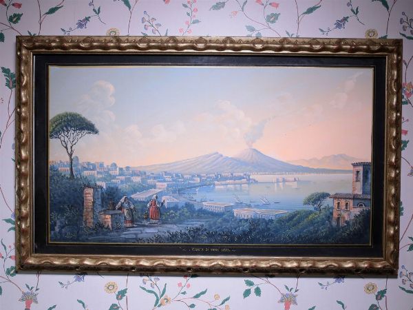 Vedute di Napoli  - Asta House Sale: Arredi e dipinti da Villa Il roseto a San Domenico (FI) - III - Associazione Nazionale - Case d'Asta italiane