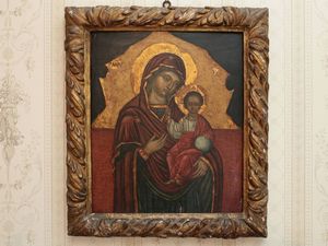 Scuola veneto-cretese del XVII/XVIII secolo - Madonna con Bambino
