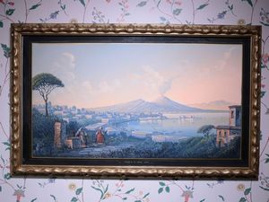 Vedute di Napoli  - Asta House Sale: Arredi e dipinti da Villa Il roseto a San Domenico (FI) - III - Associazione Nazionale - Case d'Asta italiane