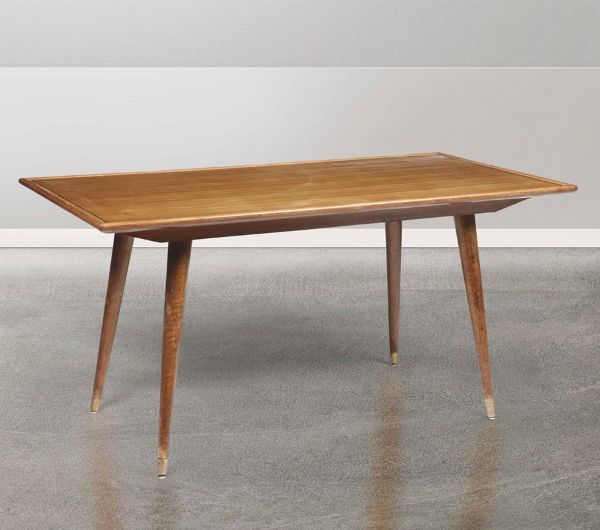 Tavolo con struttura e piano in legno.  - Asta Design Lab - Associazione Nazionale - Case d'Asta italiane