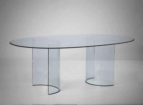 Tavolo in vetro, XX secolo  - Asta Design Lab - Associazione Nazionale - Case d'Asta italiane