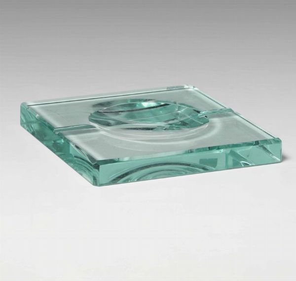 Portacenere in vetro. Prod. Italia, 1960 ca. cm 20x21  - Asta Design Lab - Associazione Nazionale - Case d'Asta italiane