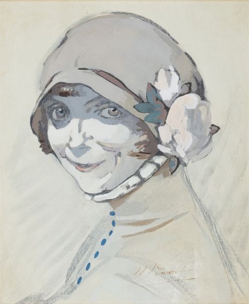 Marcello Dudovich : Ritratto dell'attrice Dina Galli, 1900  - Asta Incanti d'Arte - Associazione Nazionale - Case d'Asta italiane