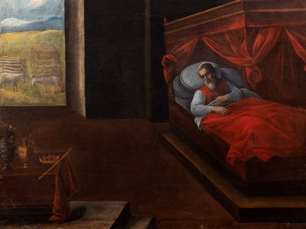 Scuola italiana, secolo XVIII : Il sogno del Faraone  - Asta Incanti d'Arte - Associazione Nazionale - Case d'Asta italiane