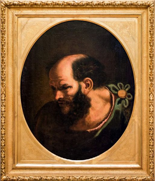 Scuola genovese, secolo XVII : Testa di uomo di profilo  - Asta Incanti d'Arte - Associazione Nazionale - Case d'Asta italiane
