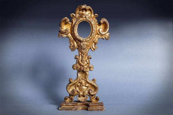 Porta reliquie in legno dorato a mecca, Roma secolo XVIII  - Asta Incanti d'Arte - Associazione Nazionale - Case d'Asta italiane