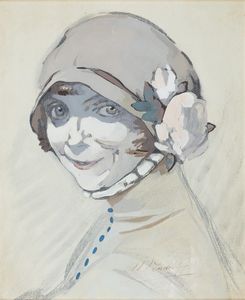 Marcello Dudovich - Ritratto dell'attrice Dina Galli, 1900