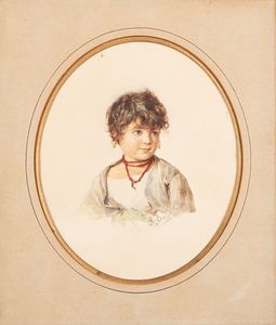 Achille Buzzi : Due ritratti di bambini  - Asta Incanti d'Arte - Associazione Nazionale - Case d'Asta italiane