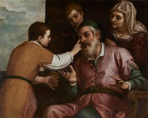 Domenico Cresti, detto il Passignano - Tobia che guarisce il padre cieco