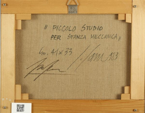 SARRI SERGIO (n. 1938) : Piccolo studio per stanza meccanica.  - Asta ASTA 282 - ARTE MODERNA E CONTEMPORANEA (online) - Associazione Nazionale - Case d'Asta italiane