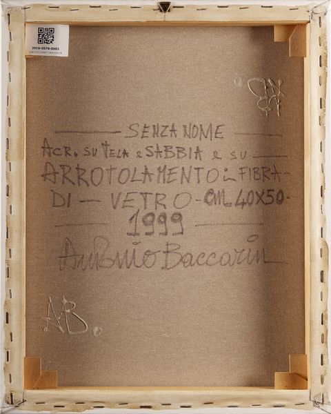 BACCARIN ANTONIO (n. 1954) : Senza titolo.  - Asta ASTA 282 - ARTE MODERNA E CONTEMPORANEA (online) - Associazione Nazionale - Case d'Asta italiane