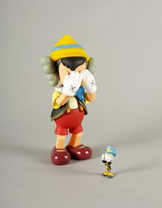 KAWS (n. 1974) - Pinocchio & Jiminy Cricket.
