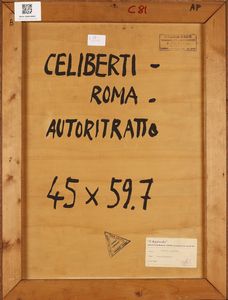 CELIBERTI GIORGIO (n. 1929) : Autoritratto.  - Asta ASTA 282 - ARTE MODERNA E CONTEMPORANEA (online) - Associazione Nazionale - Case d'Asta italiane