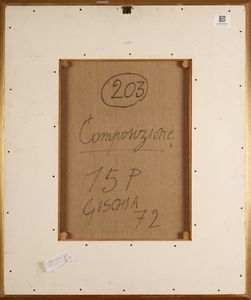GISCHIA LEON (1903 - 1991) : Composizione 15p.  - Asta ASTA 282 - ARTE MODERNA E CONTEMPORANEA (online) - Associazione Nazionale - Case d'Asta italiane