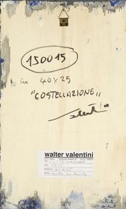 VALENTINI WALTER (n. 1928) : Costellazione.  - Asta ASTA 282 - ARTE MODERNA E CONTEMPORANEA (online) - Associazione Nazionale - Case d'Asta italiane