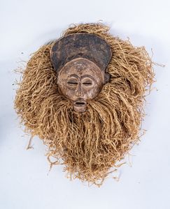 Arte africana - Maschera da iniziazione, Chokwe Agola/R.D. Congo
