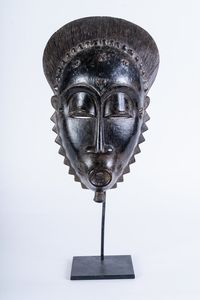 Arte africana - Maschera ritratto mblo, Baule Costa d'Avorio