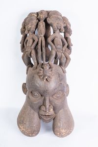 Arte africana - Maschera tukah, Bamileke Camerun