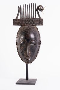 Arte africana - Maschera ritratto, Yaure Costa d'Avorio