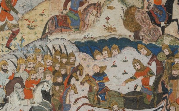 Arte Islamica : Miniatura tratta da Shahnameh  Iran Timuride, XV secolo  - Asta ASTA 286 - ARTE ISLAMICA E INDIANA include dipinti orientalisti - Associazione Nazionale - Case d'Asta italiane