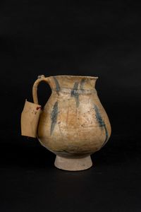 Arte Islamica - Brocca in ceramica con decoro a grano di riso   Iran, Gorgan o Rey, tardo XI - inizio XII secolo