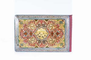Arte Islamica - Album per fotografie con copertina in cartone pressato decorato in stile safavide Persia, inizio XX secolo