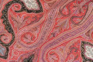 Arte Islamica : Tessuto Kashmir in lana ricamato con foglie di buta  Kashmir, XIX secolo  - Asta ASTA 286 - ARTE ISLAMICA E INDIANA include dipinti orientalisti - Associazione Nazionale - Case d'Asta italiane