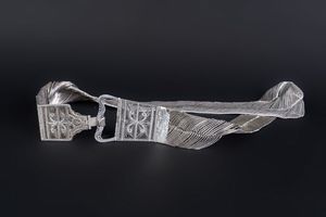 Arte Indiana - Grande cintura in argento  India Meridionale, Kerala, XIX secolo