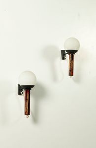 SIVA Poggibonsi : Coppia di lampade da parete (2)  - Asta ASTA 284 - DESIGN (online) - Associazione Nazionale - Case d'Asta italiane