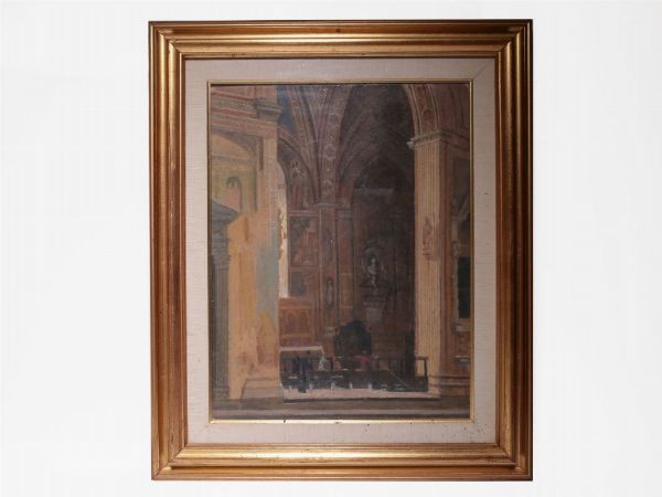 Antonio Maria Aspettati : Veduta della Cappella Baroncelli in Santa Croce  - Asta Arte moderna e contemporanea - Associazione Nazionale - Case d'Asta italiane
