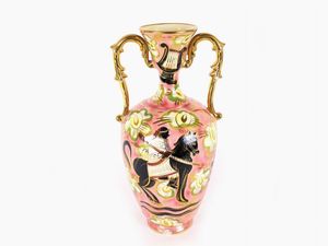 Coppia di vasi in ceramica smaltata  - Asta Arredi e dipinti antichi - Associazione Nazionale - Case d'Asta italiane