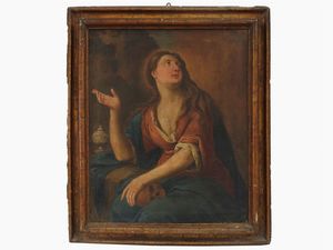 Scuola francese del XIX secolo : Santa Maria Maddalena  - Asta Arredi e dipinti antichi - Associazione Nazionale - Case d'Asta italiane