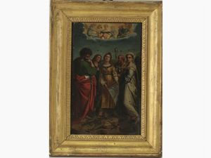 Da Raffaello - Santa Cecilia in estasi tra i Santi Paolo, Giovanni Battista, Agostino e Maddalena