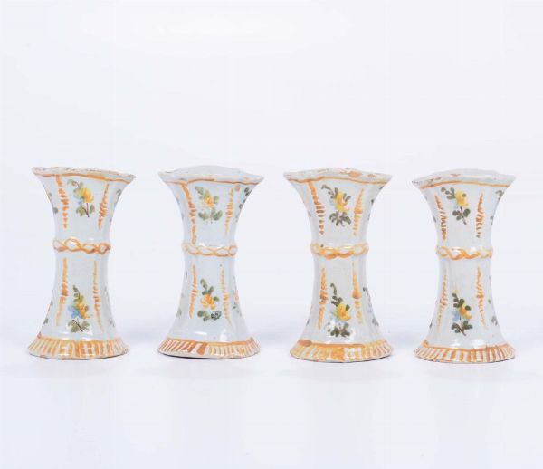 Quattro vasetti Savona, inizio del XIX secolo  - Asta Ceramiche - Asta a Tempo - Associazione Nazionale - Case d'Asta italiane