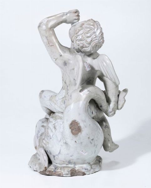 Figurina Probabilmente Sud Italia, XIX - XX secolo  - Asta Ceramiche - Asta a Tempo - Associazione Nazionale - Case d'Asta italiane