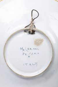 Piatto Pesaro, Manifattura Molaroni, 1930 circa  - Asta Ceramiche - Asta a Tempo - Associazione Nazionale - Case d'Asta italiane