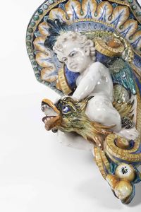 Mensola  Italia centrale, fine XIX secolo  - Asta Ceramiche - Asta a Tempo - Associazione Nazionale - Case d'Asta italiane