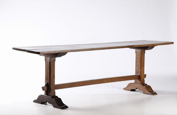 Tavolo in stile fratino in legno, XIX secolo  - Asta Antiquariato III - Asta a Tempo - Associazione Nazionale - Case d'Asta italiane